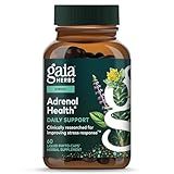 Gaia Herbs Adrenal Health Daily Support - Herbal Supplement with Ashwagandha, Holy Basil & Schisandra - Help Maintain Healthy Energy & Stress Levels* - 60 Vegan Liquid Phyto-Caps (30 Servings)