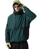 GSOU SNOW Mens Womens Ski Jacket Baggy Snowboard Coat Waterproof Insulated Snow Hoodie For Winter Outdoor Sports Loose Fit
