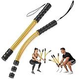Heavy Duty Ropeless Battle Ropes 4.0, Portable Steel Core Exercise Ropes for Home Gym & Outdoor, Anti-Slip Ergonomic Handles for Strength Training, HIIT & Full Body Workout | Ideal for Men & Women