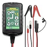 6V 12V Battery Charger 1.5A Automatic Battery maintainer trickle Battery Charger Smart Float Charger for auto car Motorcycle Lawn Mower Boat Motorcycle Snowmobile