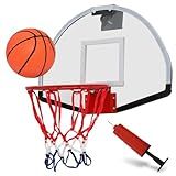 Magshion 18-Inch Mini Over-The-Door Basketball Hoop for Indoor and Outdoor Small Door Hanging Room Basketball Hoop with Ball for Bedroom, Office, Garage (Oval)