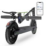 Electric Scooter, 350W/500W Motor, 21/28/40 Miles Long Range, 19 MPH Max Speed, 8.5" Solid Tire, Lightweight EScooter with Dual Brakes & Lights, APP