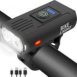 Victoper Bike Light, High Lumens Super Bright Bicycle Lite, 6 Modes USB Rechargeable Bike Headlight Set, Waterproof Safety Bike Frontlight for Road, Mountain, Night Riding