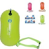 Swim Buoy - Pull Buoy for Open Water,Lightweight and Brightly Colored (Green)