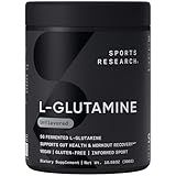 Sports Research L-Glutamine - Workout Recovery, Immune Health & Gut Health Support - 5 G Per Serving - 10.58 Oz