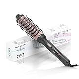 DAN Technology ThermalBrush,Non-Blowing Heated Round brush, Ceramic Curling Brush for Blowout Look,Dual Voltage travel Curling Brushs, Dual PTC Fast Style thermal round brushs, 1.5 Inch(Black)