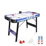Hyner 48 Inch 3-in-1 Air Hockey Table with Bowling & Shuffleboard - Foldable Game Table with 12V Powerful Motor, LED Scoreboard - More Fun Than Single Function Tables