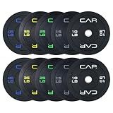 CAP 260lb Economy Olympic Bumper Plate Weight Set