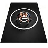 KIKILIVE Wrestling Mat Large 10 * 6.6ft Black for Home Workout Exercise