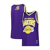 Ultra Game NBA Official Men's Sleeveless Mesh Tank Top Muscle T-Shirt, Los Angeles Lakers, Team Color, Medium