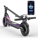 VOLPAM Electric Scooter, 350W/500W Motor, 21/28/40 Miles Long Range, 19 MPH Max Speed, 8.5" Solid Tire, Lightweight EScooter with Dual Brakes & Lights, APP