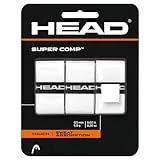 HEAD Super Comp Racquet Overgrip - Tennis Racket Grip Tape - 3-Pack, White