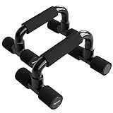 Readaeer Push Up Bars Gym Exercise Equipment Fitness 1 Pair Pushup Handles with Cushioned Foam Grip and Non-Slip Sturdy Structure Push Up Bars for Men & Women (Black)