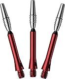 Viper Spinster Aluminum Dart Shaft: Medium (MD), Red, 3 Pack
