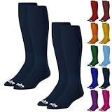 Rawlings Baseball/Softball Socks | 2 Pair | Navy Blue | Large