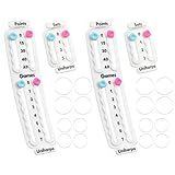 Uniharpa Tennis Score Keeper for Racket Padel,Pack of 4 White Tennis Racket Pickleball Paddle Scorekeeper,Small Score Board Counter for Tennis Trainer,Point Tracker Recording Points,1.9g,2pcs