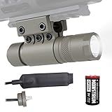 Monstrum 90 Lumens LED Flashlight with Rail Mount and Detachable Remote Pressure Switch | Flat Dark Earth