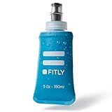 FITLY Soft Flask - 5 oz (150 ml)- Shrink As You Drink Pocket Soft Water Bottle for Hydration Pack/Running Vest- Folding Water Bottle for Running, Hiking, Cycling - Ski Water Bottles (FLASK150)