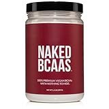 NAKED BCAAs Amino Acids Powder, Only 1 Ingredient, Pure 2:1:1 Formula, Vegan Unflavored Branched Chain Amino Acids, Instantized All Natural BCAA Supplement - 500 Grams, 100 Servings