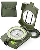 Sportneer Compass: Accurate Durable Lightweight Orienteering Compass with Strap and Carrying Case, Glow in The Dark Waterproof Hiking Essentials for Camping Backpacking, Best Survival Gifts for Kids