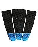 Abahub 3 Piece EVA Surfboard Deck Traction Pads with Kicker for Stomp Skimboards, Surf Boards, Funboard, Fish Board, Blue