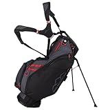 Sun Mountain Men's Eclipse 4.5 Lightweight VLO Hybrid Stand Golf Bag, 14-Way Top, 2025 Model, Black Steel Red