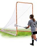 VEVOR Lacrosse Goal, 6' x 6' Modular Lacrosse Net, Steel Frame Backyard Lacrosse Training Equipment, Portable Lacrosse Goal with Carry Bag, Quick & Easy Setup, Perfect for Youth Adult Training, Orange