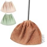 JECOMPRIS Broom Cover 3 Pack, Reusable Microfiber Mop Sleeves for Sweeping and Dusting, Washable Wall and Ceiling Cleaning Cloths, Slip-on Elastic Sweeper Refills, Assorted Colors