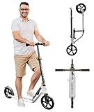 Scooter for Adults –Adult Scooter,Folding, Adjustable Height, Big Wheels, Lightweight All-Aluminum Frame | Suitable for Teens 12+ | 265lbs Weight Limit,Kick Scooter