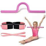 Gemscream Gymnastics Training Equipment Set for Kids & Beginners, Shoulder Trainer with Adjustable Ankle Straps for Tumbling, Cheerleading, Dance, Handstand & Flexibility Training(Pink)