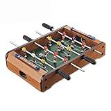 14" Foosball Table, Wooden Soccer Game Tabletop, Mini Indoor Table Soccer Set for Game Rooms, Parties, Family Night