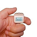 Arvakr Rechargeable Finger Counter, IPX8 Waterproof Lap Counter, Silent 6 Channels Digital Tasbih Tally Clicker with LED for Prayer Swimming Knitting Gift, Coffee