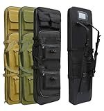 RUBY.Q 32" Rifle Bag, Black Tactical Long Rifle Backpack, Portable Shotgun Case for Firearm Storage and Transportation, Suitable for Outdoor Hunting Shooting (32" Black)