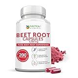 Beet Root Capsules - 1200mg Per Serving - 200 Beet Root Powder Capsules - Beetroot Powder Supports Blood Pressure, Athletic Performance, Digestive, Immune System (Pure, Non-GMO & Gluten Free