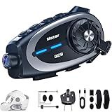 Motorcycle Helmet Intercom with Camera 1080P – Wireless5.4 Helmet Headset with WiFi, Voice Assistant, Support 1600FT Intercom, Noise Reduction, IP56 Waterproof, 1500mAh Battery, Music Sharing