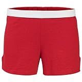 Soffe Women's Authentic Cheer Shorts, Athletic Cotton Blend, 3” Inseam, Crimson, Small