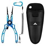 FLISSA 8 Inch Fishing Pliers, Safety Lock Design Fish Pliers Saltwater