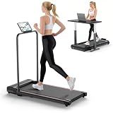 Walking Pad Treadmill for Home with Handle Bar Foldable Under Desk Terluxra