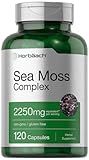 Horbäach Sea Moss Complex Capsules | 2250mg | 120 Count | Complex Formula with Bladderwrack & Burdock Root | Non-GMO & Gluten Free Supplement