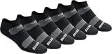 Saucony mens Multi-pack Mesh Ventilating Comfort Fit Performance No-show Socks, Black Basic (6 Pairs), Shoe Size 8-12 US