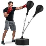 FitinOne Punching Bag with Stand, Boxing Bag Height Adjustable for Teens & Adults, Speed Bag for Training, Boxing Equipment for Home Gym, Fitness & Stress Relief