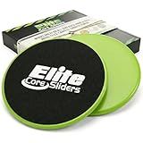 Elite Sportz Core Sliders For Working Out | Dual Sided Home Core Workout Equipment For Carpet & Hardwood Floors | Gliders for Exercising - Travel Workout Equipment For Athlete - Fitness Sliders