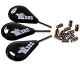 Santa Barbara Surfing SBS Surf Fin Key and Screws for FCS Fins (3 Keys & 12 FCS Screws)