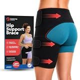 ARMSTRONG AMERICA Hip Brace For Women & Men - Groin Strain Compression Wrap for Hamstring, Hip Flexor, Sciatcica Pain Relief - Hamstring & Hip Support Thigh Compression Sleeve - SMALL/LEFT LEG