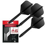 Target Darts K Flex Integrated Dart Flight and Shaft, No.6 Black (Medium) | 3-Pack K-Flex - No. 6, Kflex Precision-Molded 2-in-1 Dart Flights and Dart Shaft | Professional Dart Accessories