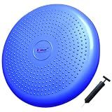 AppleRound Inflated Wobble Cushion with Pump, Air Stability Board, Core Balance Disc for Adults, Sensory Wiggle Seat for Kids, 13.5in / 34cm Diameter