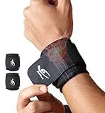 HiRui 2 Pack Wrist Compression Straps – Dual‑Layer Wrist Brace for Pain Relief & Support, Tendonitis, Carpal Tunnel, Arthritis – Adjustable Wrist Wraps for Fitness, Workouts & Everyday Use (Black)