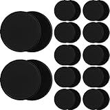Wettarn 24 Pcs Core Sliders for Working Out Abdominal Exercise Gliding Discs Dual Sided Workout Disc Fitness Sliders Exercise Gear for Gym Floors Training Abdominal Core Strength(Black)
