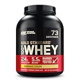 Optimum Nutrition Gold Standard 100% Whey Protein Powder, Banana Cream, 5 Pound (Packaging May Vary)