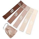 Fit Simplify Resistance Loop Exercise Bands with Instruction Guide and Carry Bag, Set of 5